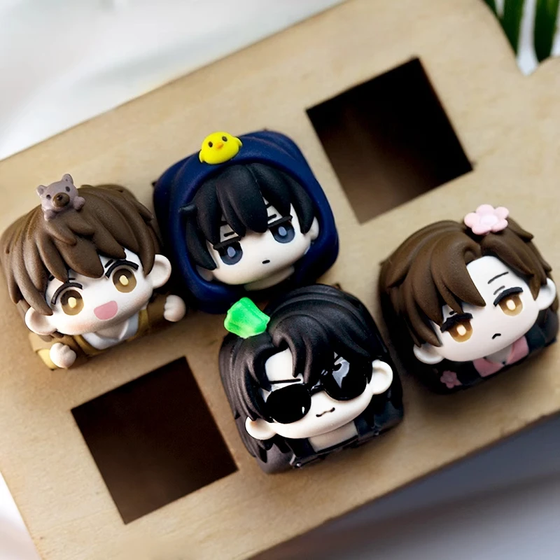 

Grave Robbing Notes Series Keycaps Cherry Profile Resin Artisan Key Caps Anime Keyboard Caps for Mechanical Keyboard Accessories