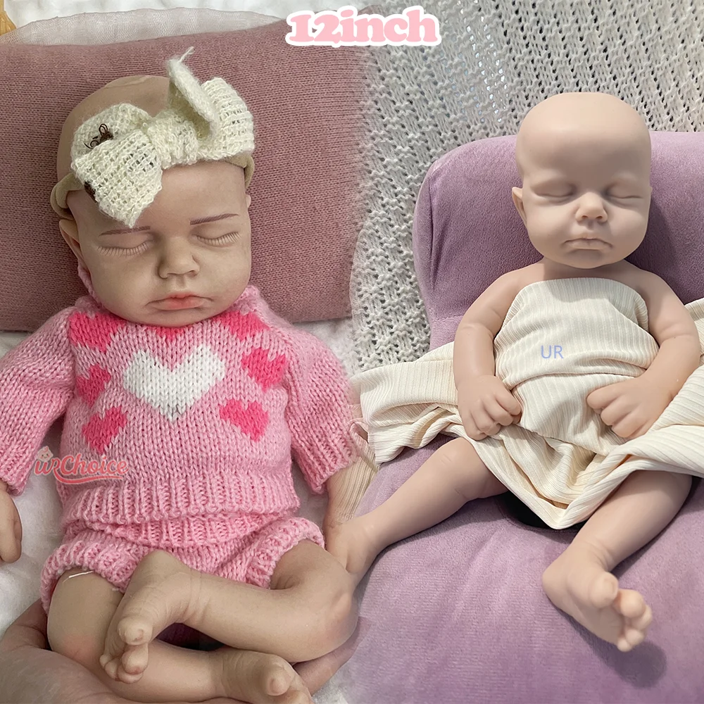 LouLou 20 inch & 12 inch Vreedzame Slapende Baby Zachte Platina Siliconen Reborn Pop voor Eenzaamheid Ondersteuning Collectie Speelgoed