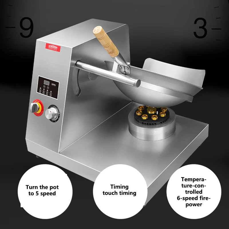 Máquina de cozinhar robô automático, Imitação inteligente do wok, Artificial, Arroz frito, Comercial