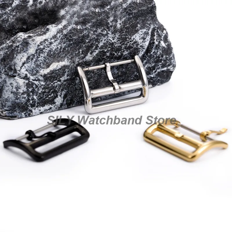12/14/16/17/18/20/22 مللي متر المعادن مصقول مشبك ساعة الفولاذ المقاوم للصدأ مشبك ساعة حزام الساعات الصلبة مربع زر المشابك اكسسوارات