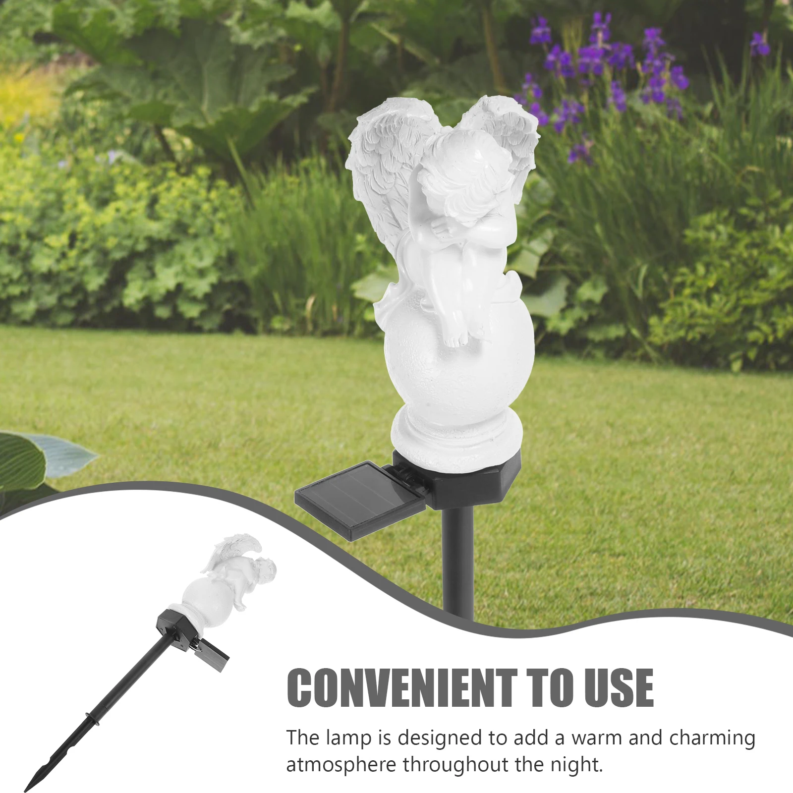 

Garden Light Resin Stake Decorative Outdoor Yard Lawn Lights Landscape Lighting Flower Solar Lights Solar Garden