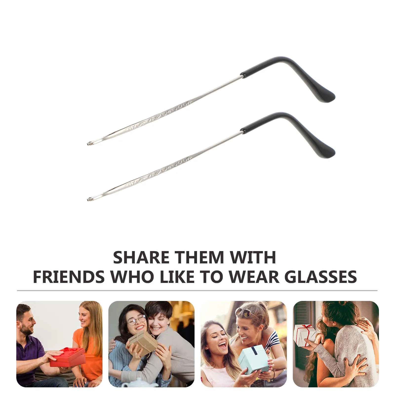 

Metal Glasses Arm Replacement Parts for Eyeglasses Sunglasses Universal Temple Legs Repair Kit Accessories Streamlined Design