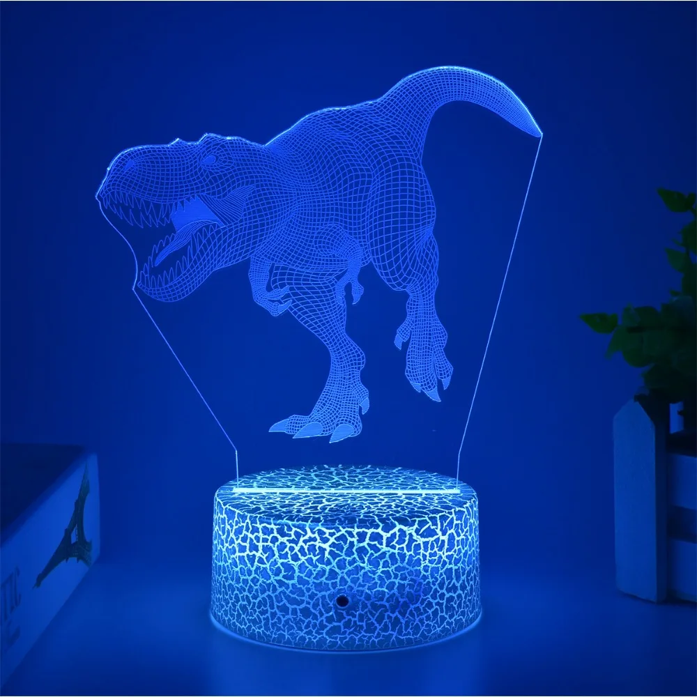 

Nighdn Dinosaur Night Light for Boys Room 7 Colors Changing LED 3D Illusion Dino Lamp Birthday Christmas Gifts for Kids Toddler