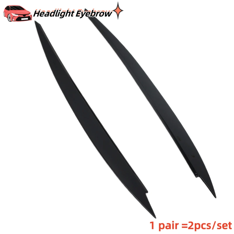 2pcs/Set ABS Car Headlight Eyebrow For Volkswagen VW GOLF 7 Golf7 MK7 GTI  Head Lamp Eye-catching Eyelid Cover Trim Sticker Acc.