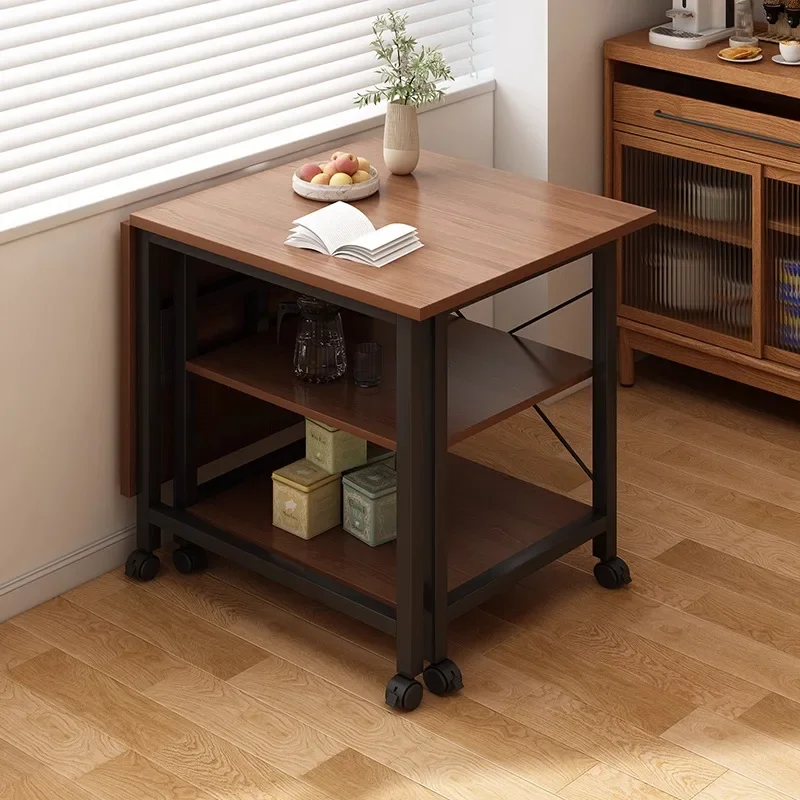 

Folding household small apartment dining table removable retractable storage coffee table