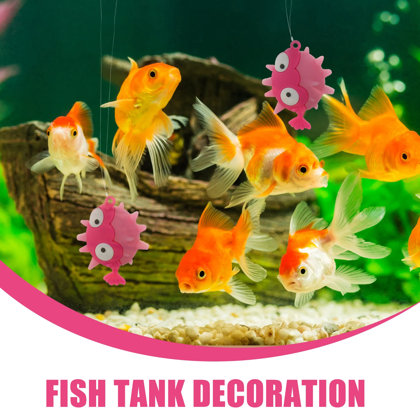 

3Pcs Floating Fish Aquarium Decorations Bright Fadeless Color Lively Fish Tank Accessory Simulated Landscape Decor