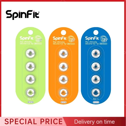 SpinFit CP145 CP-145 Punta de silicona patentada rotación libre de 360 grados boquilla de 4,5mm de diámetro para auriculares DUNU KZ TRN