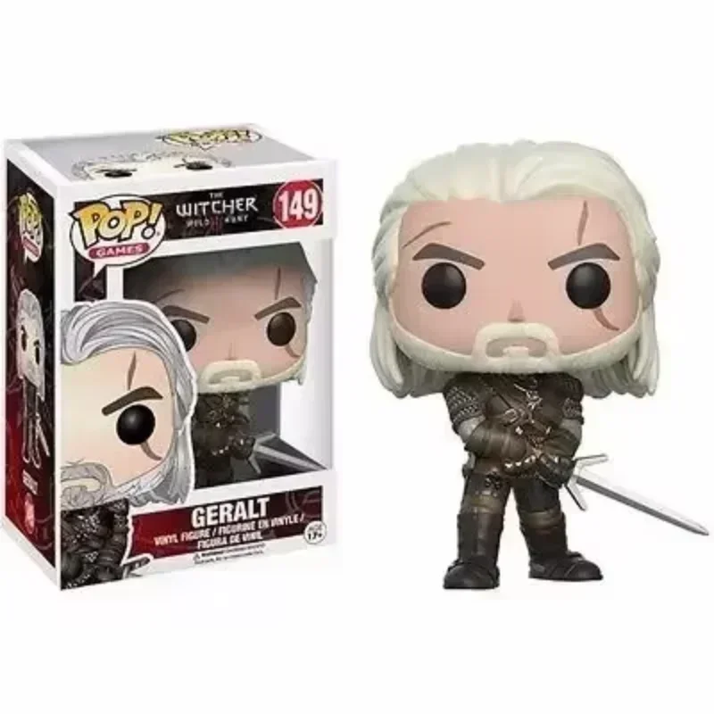 Funko Pop The Witchers GERALT 149# Vinyl Figure 10cm PVC Collection Doll Model Toys for Children Birthday Carvinal Gift Toy (149 z pudełkiem) — Zdjęcie 2 z 2