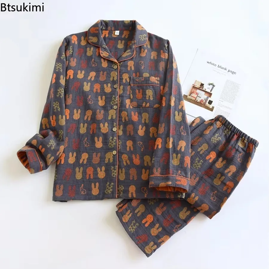New 2025 Women's Spring and Autumn Color Cotton Long-sleeved Suit Jacquard Cotton Women's Pajamas Large Cardigan Home Clothes