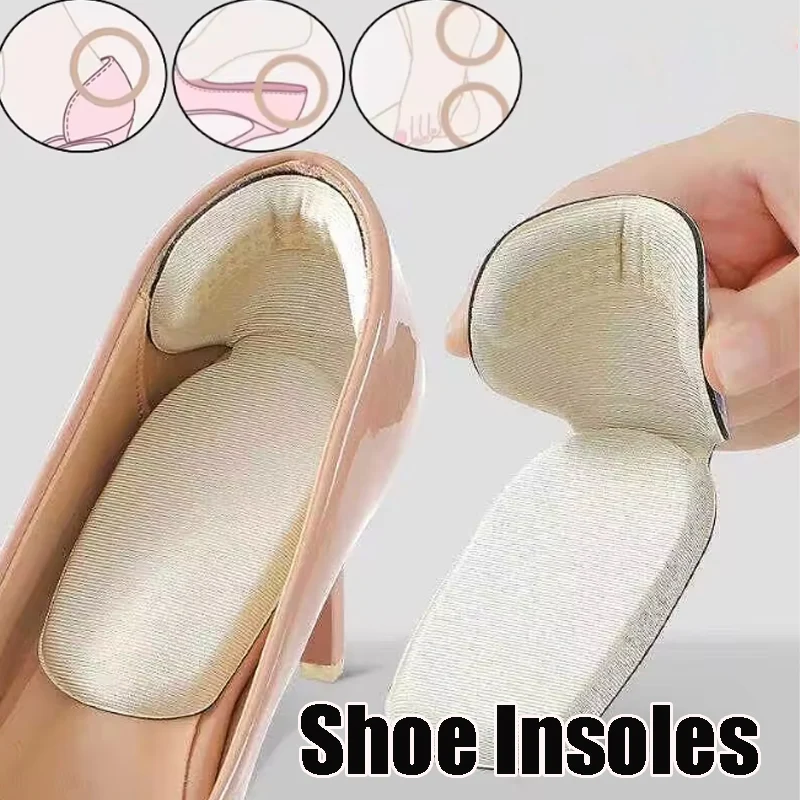 Adjustable Heel Cushion Insoles for Shoes Anti-Blister Protective Heel Pads with Removable Design for Sports Casual Footwear