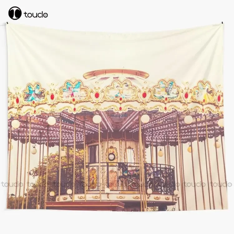 

New Carousel Tapestry Horizontal Tapestry Wall Hangings Tapestry Wall Hanging For Living Room Bedroom Dorm Room Home Decor