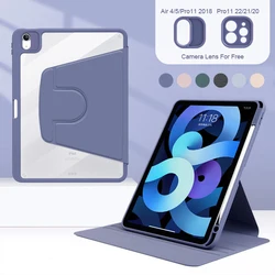 For iPad Pro 11 2024 iPad 10th Generation iPad 10.2 7th 8th 9th Gen Cover for iPad Air5 4 10.9 Pro 12.9 2021 360° Rotation Case