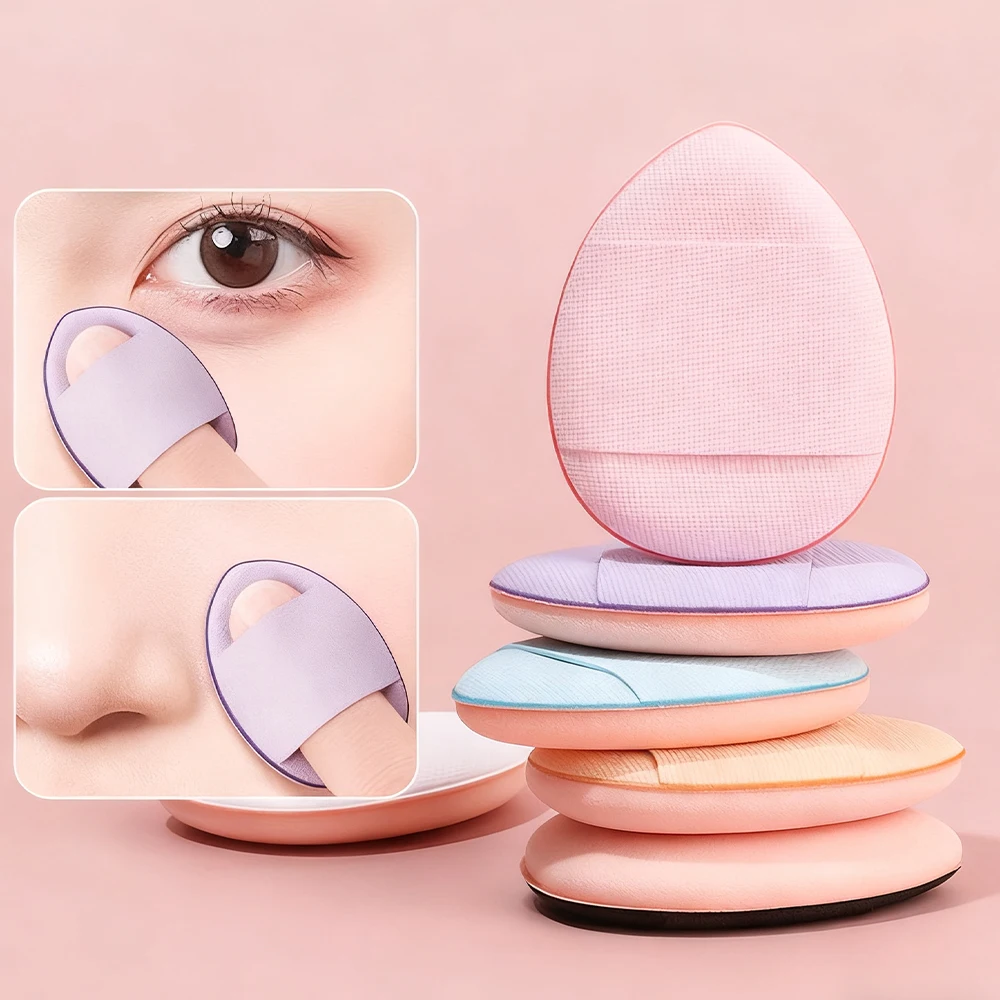 1/6/10 個ミニフィンガーパフファンデーション小さなエアクッションパウダースポンジフェイスコンシーラー BB クリーム化粧品アプリケーターメイクアップツール