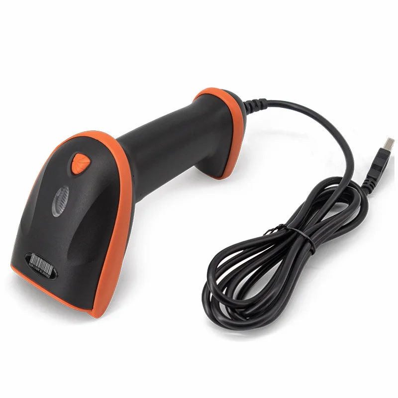 USB 2D Barcode Scanner Handheld Wired QR Code Scanner Support Screen Scan UPC Bar Code Reader for Warehouse Library