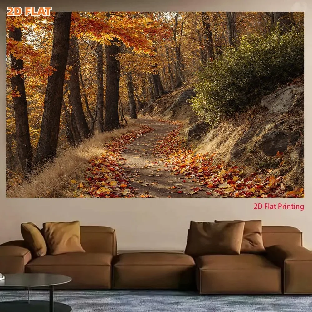1 pièce de décoration plate 2D, design plat, thème sentier forestier d'automne, idéale pour les fêtes d'anniversaire et les festivals