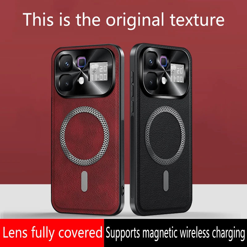 Funda magnética mate de cuero PU y silicona para Infinix Note 60 Pro, cubierta rígida para teléfono, carcasa simple tipo bumper para Infinix Note 60 Pro