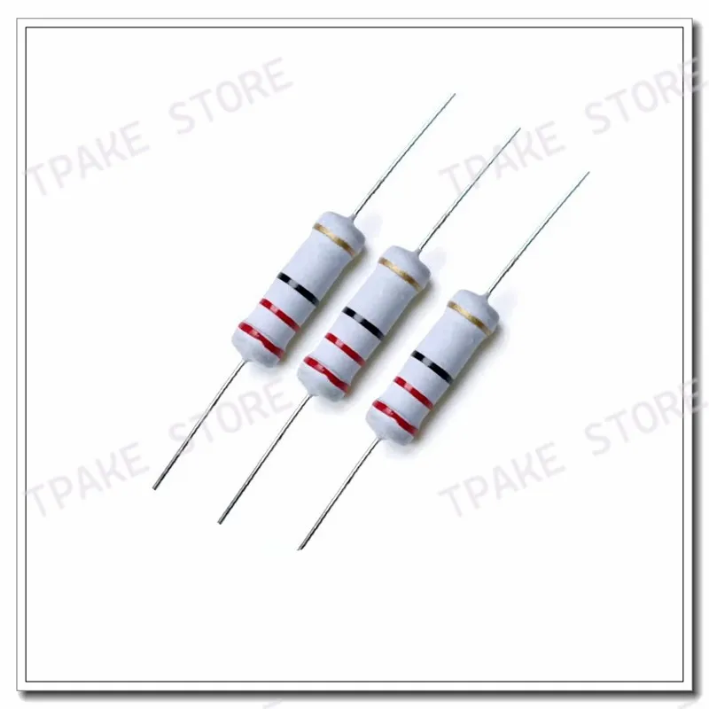 200pcs 2W Metal Oxide Film Resistor 10R 12ohm 15E 18/20/22/24/27/30/33/36/39/43/47/51/56/62/68/75/82/91ohm