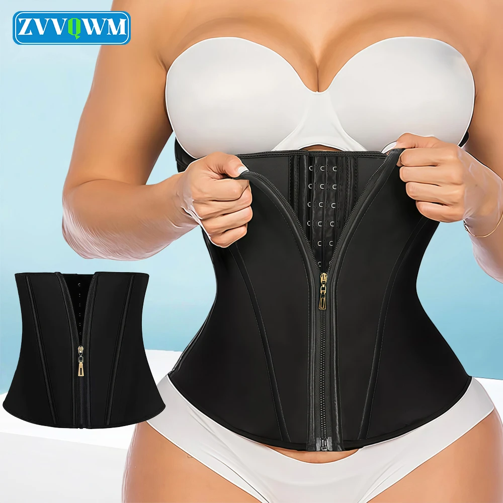 Waist Trainer for Women Tummy Control Workout Waist Cincher Corset Shapewear Postpartum Body Shaper with Zipper Hook