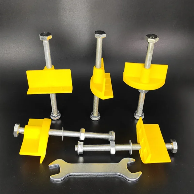 10pcs Manual Wall Tile Locator with Height Adjustment - Fine Thread Rising Positioner for Ceramic Tiles