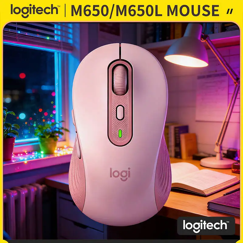 

Беспроводная мышь Logitech M650/M650L — бесшумные нажатия, эргономичный дизайн, точность 4000 DPI, Bluetooth + двойное подключение Bolt