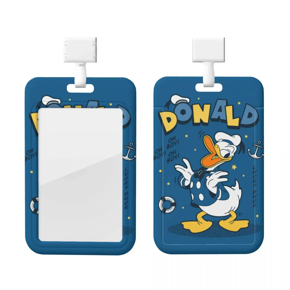 

Держатели кредитных карт «Дональд Дак» на заказ, шейный ремешок, держатель для удостоверения личности, забавный мультяшный держатель для карточек для больниц, медсестры