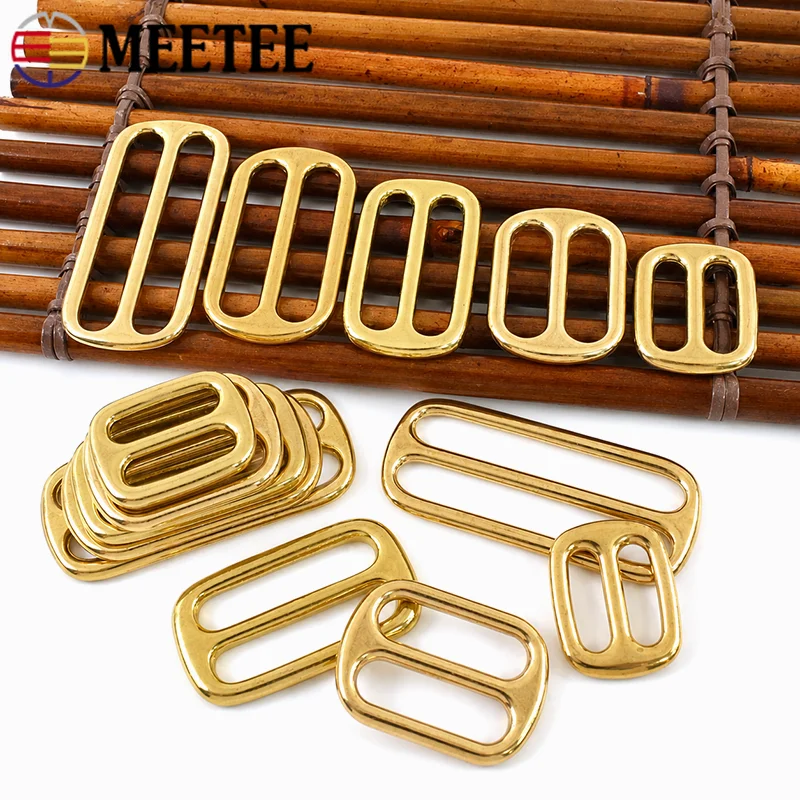 

5/10/20Pcs 13-50mm Solid Brass Buckle Tri Glide Slider for Backpack Shoulder Strap Webbing Length Adjuster Bag Hardware Supplies