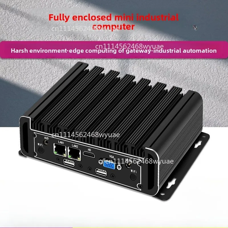 Industrial computer j1900 j4125 dual network port N100 mini pc fanless microcomputer host j6412 quad-core low power consumption