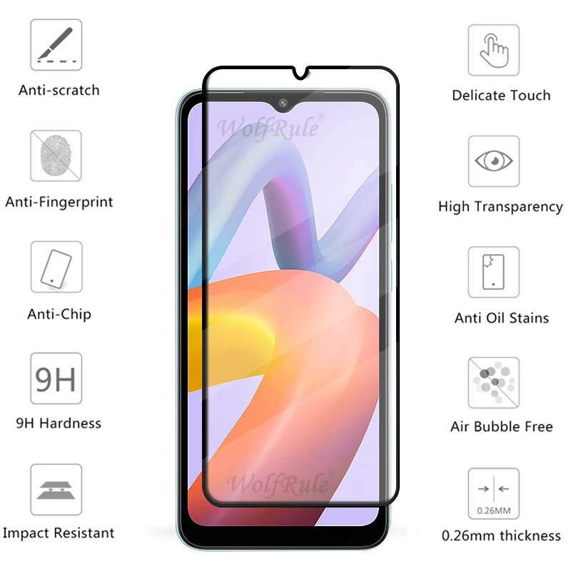 4-in-1 For Redmi A2 Glass For Xiaomi Redmi A2 Full Cover 9H HD Protective Film Screen Protector For Redmi A 2 A2 Plus Lens Glass