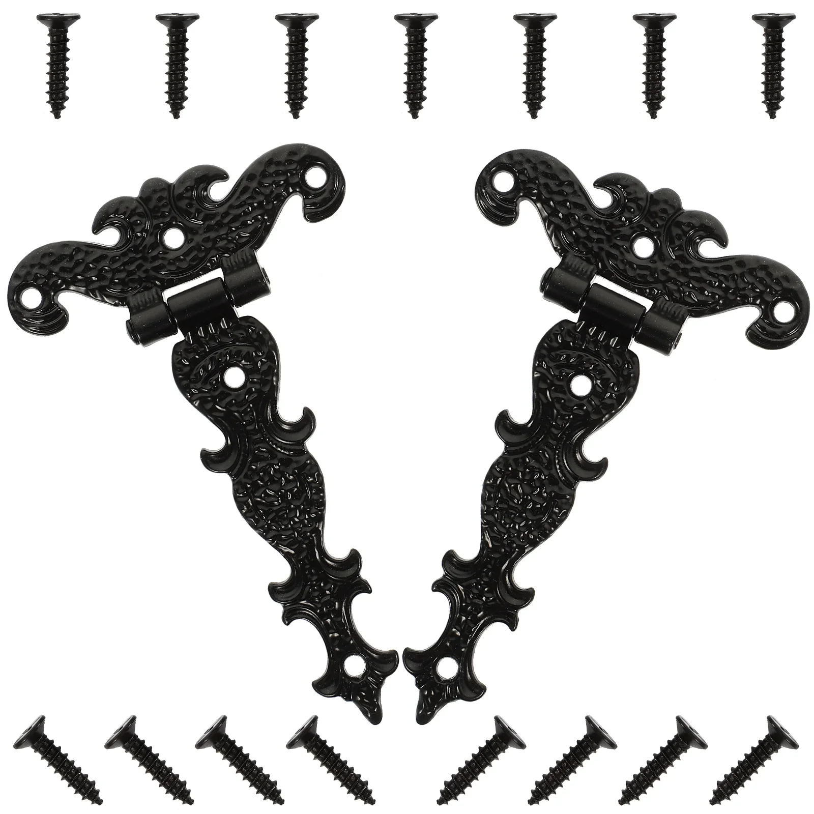 

2pcs Vintage Bronze for Wooden Fence Fence Gate Hinges Heavy Duty Outdoor Black Zinc Alloy Door Hardware