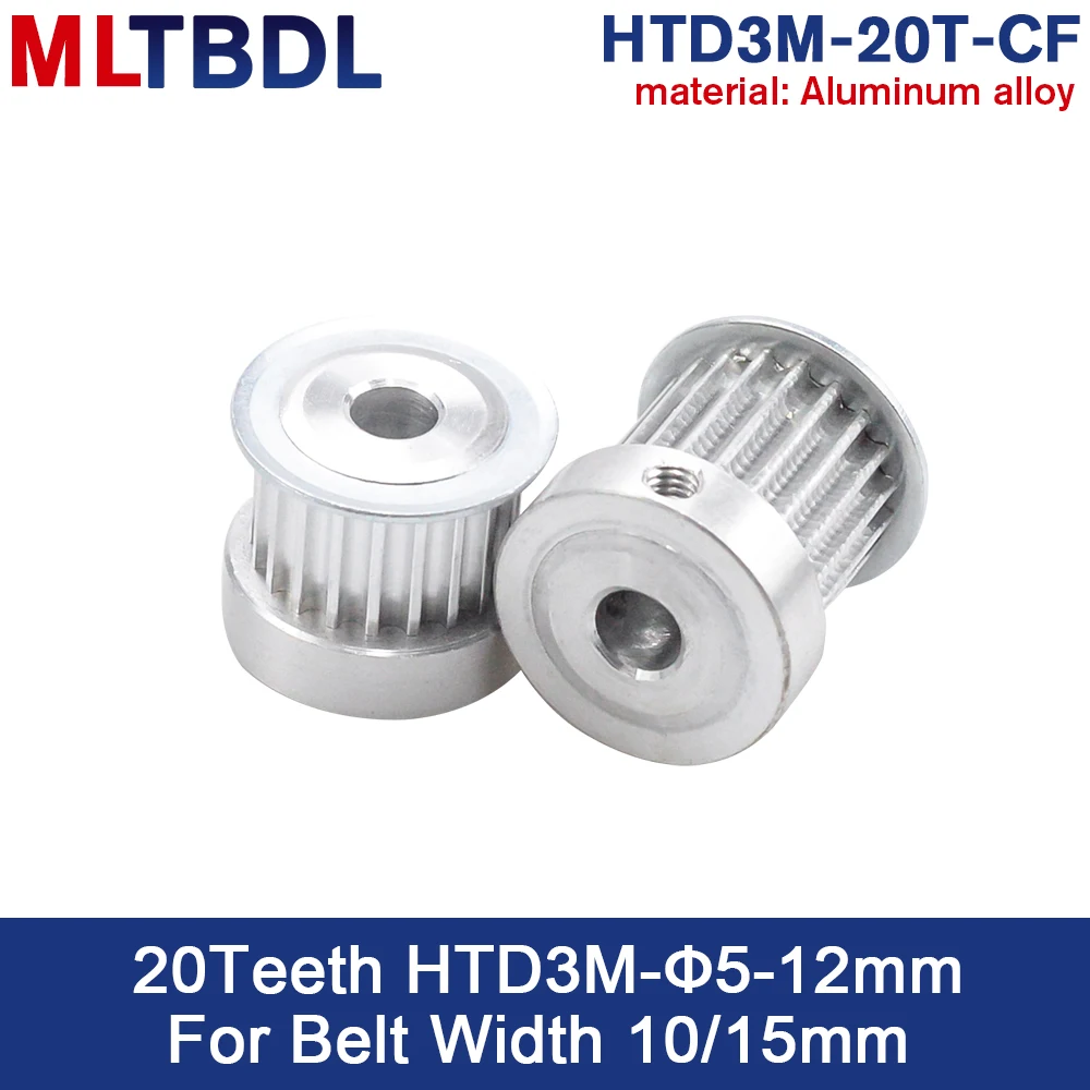 3M 20T Timing Pulley 5/6/6.35/8mm Bore Gear Pulley 3mm Pitch 15mm Belt Width K type 3m Aluminum Synchronous Timing Belt Pulleys