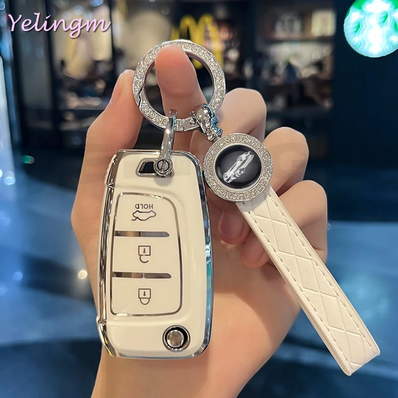 Für Hyundai Elantra Solaris I30 I35 I40 IX35 Sonata Santa Fe Tucson Verna Celesta Accent Neue TPU Auto Klappschlüssel-Hülle Abdeckung
