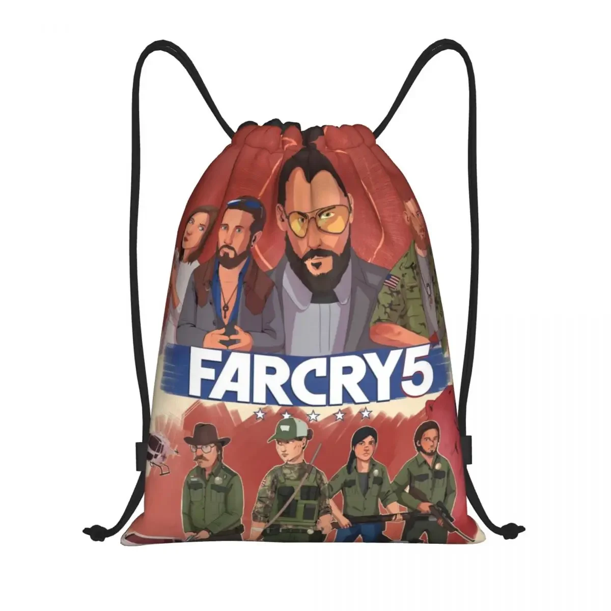 

Пользовательские игры F-Far Cry Сумки на шнурке для женщин и мужчин Легкий спортивный рюкзак для хранения в тренажерном зале