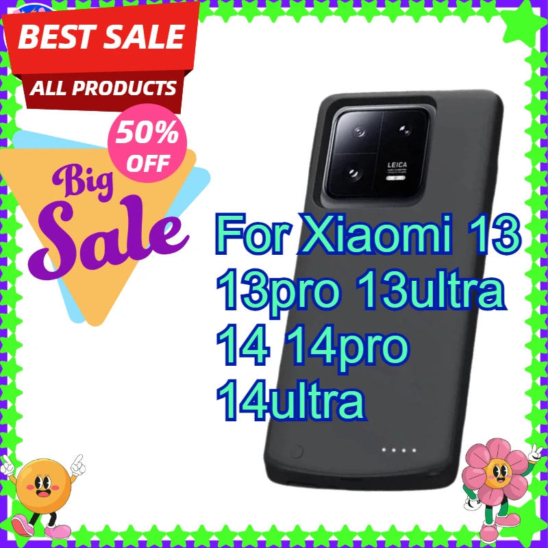 

External Battery Cases Portable Charger Power Bank Cover Power Case For Xiaomi 13 13pro 13ultra 14 14pro 14ultra