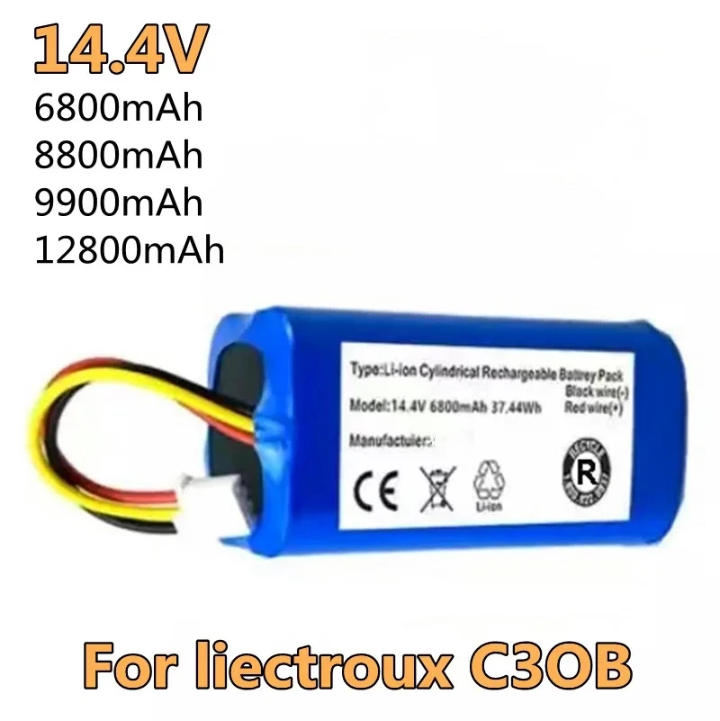 100%.Original.(For C30B).Battery.For.Lirctroux.C30B.Robot.Vacuum.Cleaner.14.4V. 2800mAh,/8800mAh/9900mAh/12800mah Lithium Cell