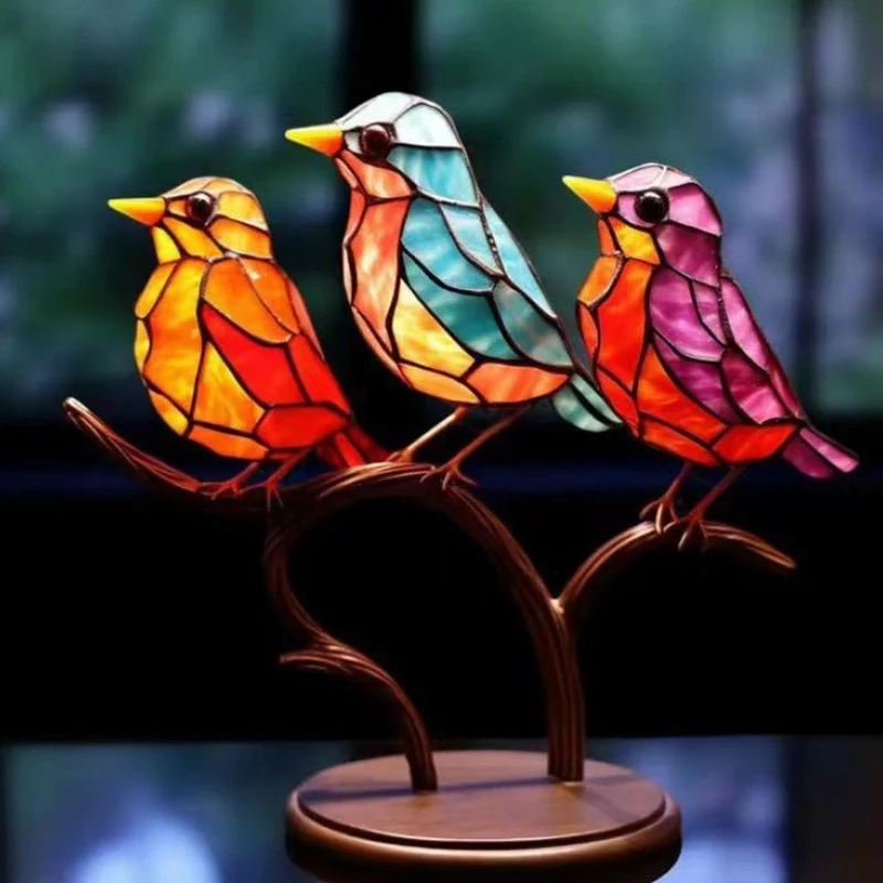 Acrylic Birds Home Decorations Simulation Birds Desktop Decorations Living Room Bedroom Decorations