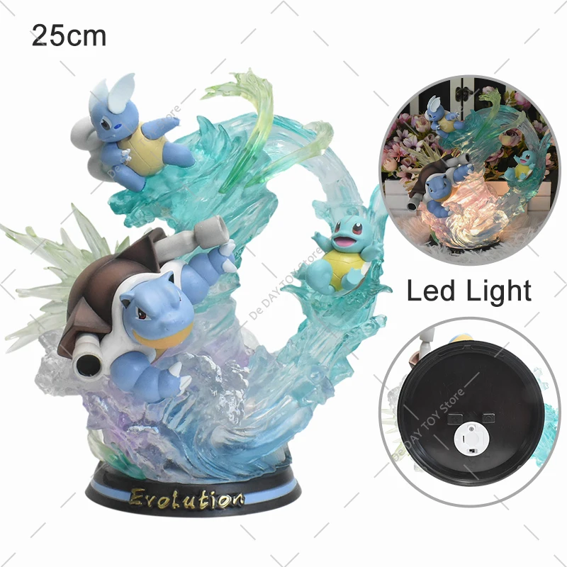 ポケモンアニメフィギュア,LEDライト付きPVCおもちゃ,特殊効果