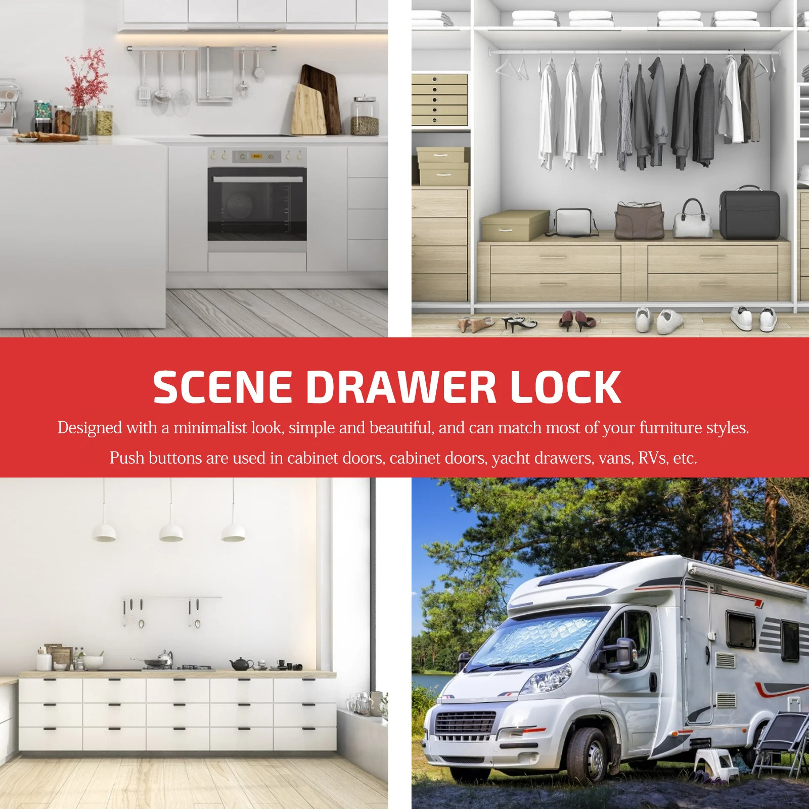 Pestillo de botón de aleación de Zinc y plástico, cerradura de gabinete sin llave para puerta de cajón, cerradura de cierre de botón