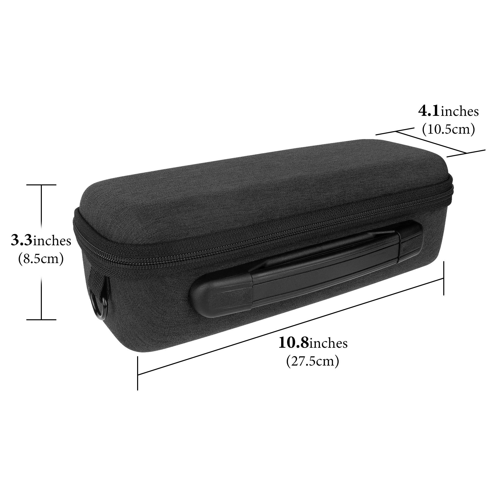 Geekria Hartschalen-EVA-Hülle für JBL Flip 7 Flip 6 Flip 5 Lautsprecher Stoßfeste Reisetasche mit Schultergurt und Karabiner Dunkelgrau – Detail 5