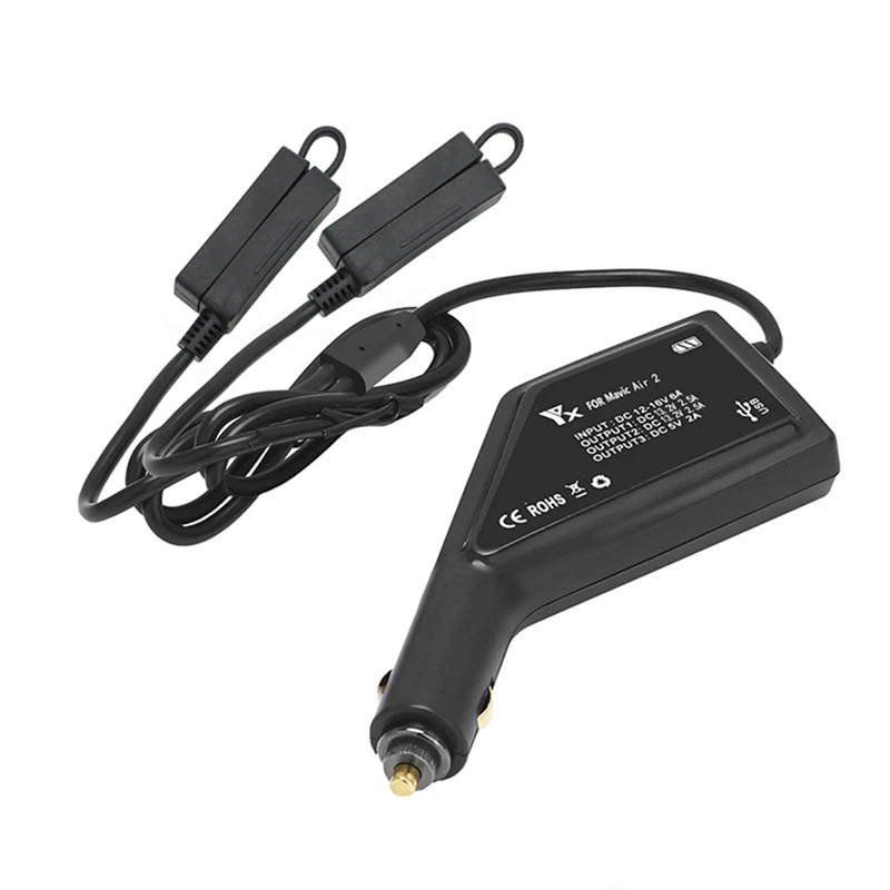 Cargador de coche 3 en 1 para Mavic Air 2S, carga de batería, puerto USB, Control remoto, DJI Mavic Air 2