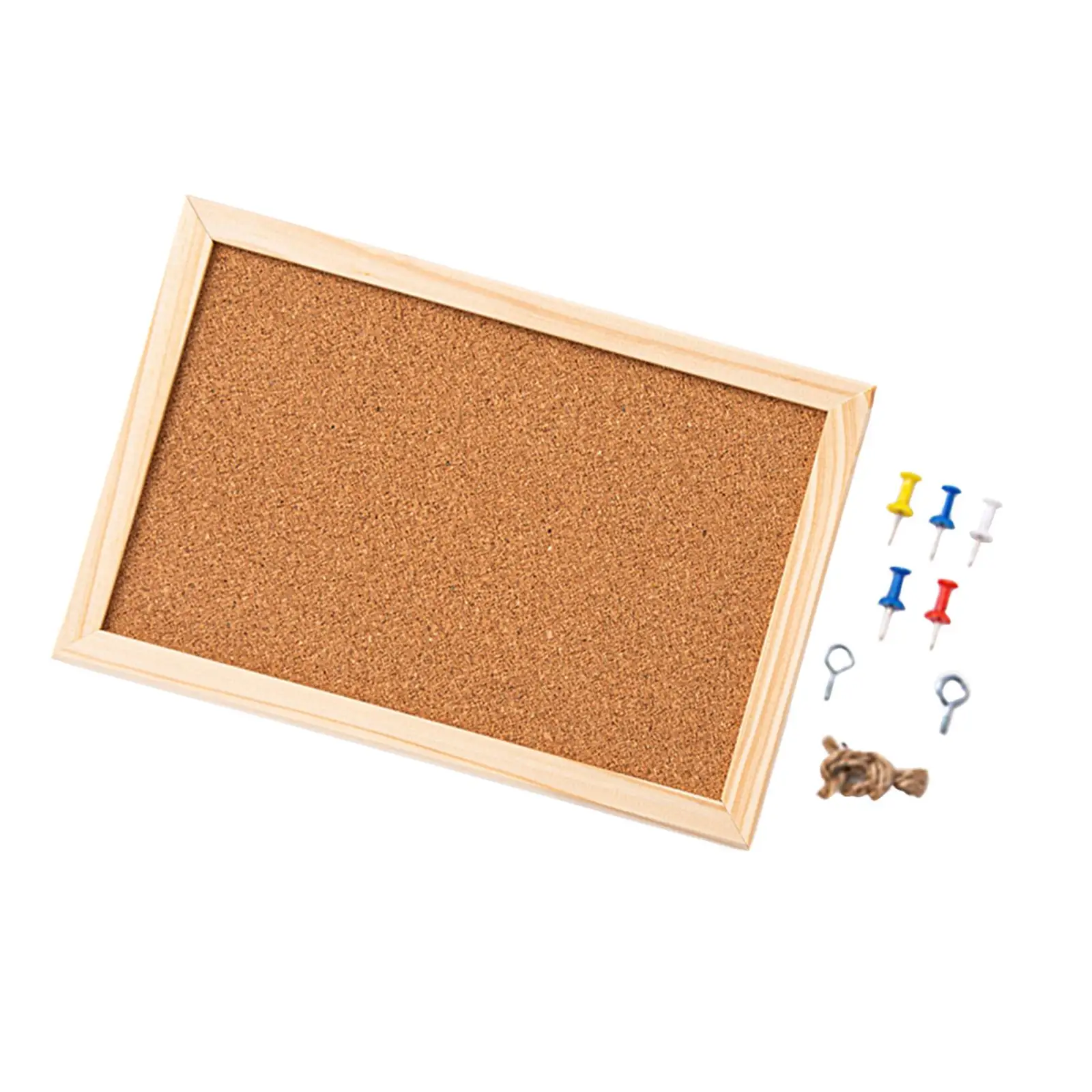 Cork Bulletin Board Corkboard DIY with Push Pins Home Office Hanging Display Board Office and School Wood Message Board