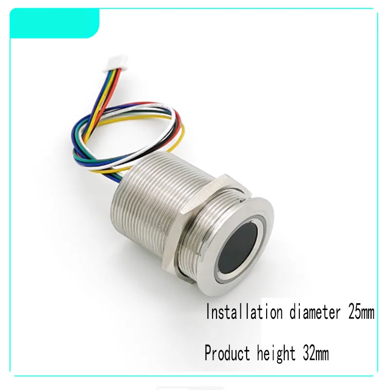 R503 Circular Fingerprint Module Capacitor Waterproof Stainless Steel Thread
