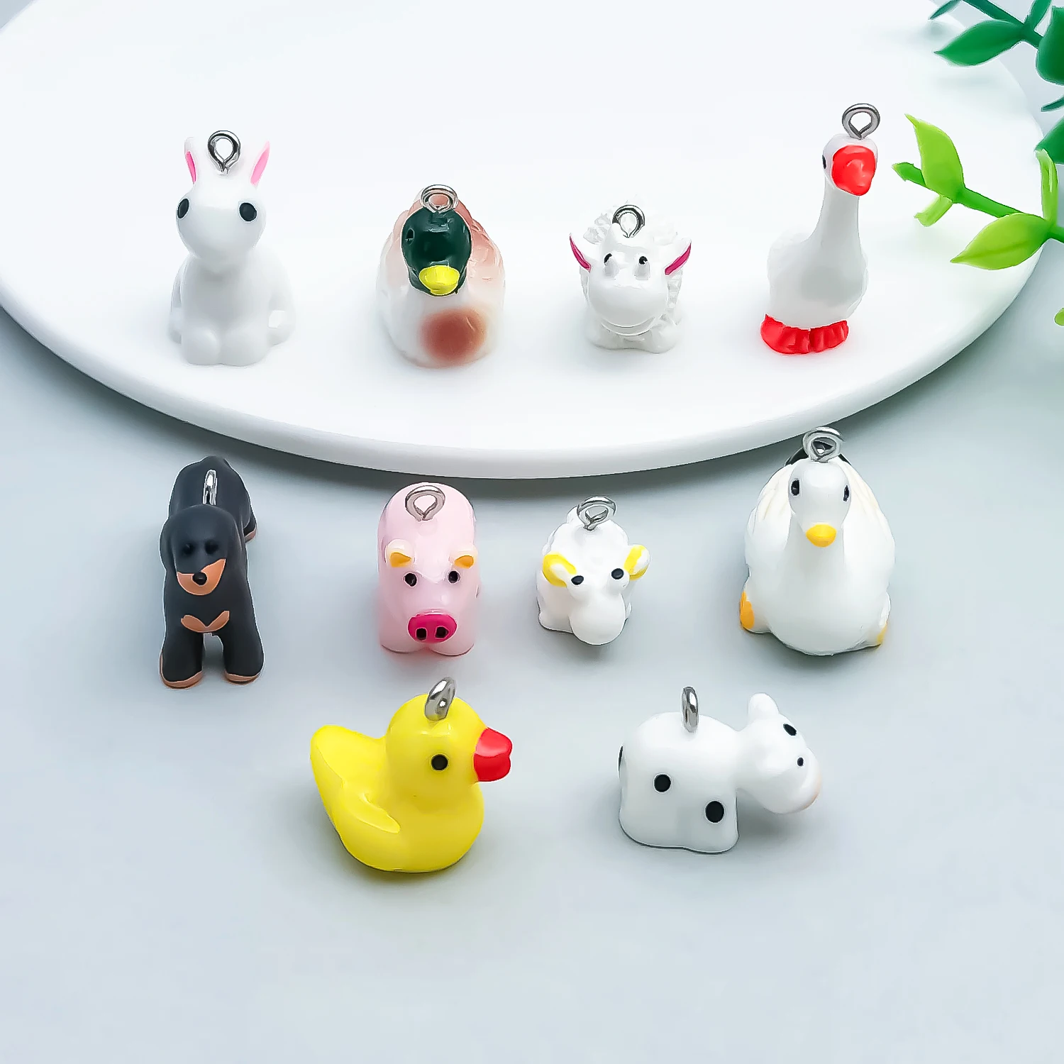 5pcs/10pcs Resin Three-Dimensional Animal Pendant Jewelry Making DIY Earrings Charms for Jewelry Bracelets Necklace