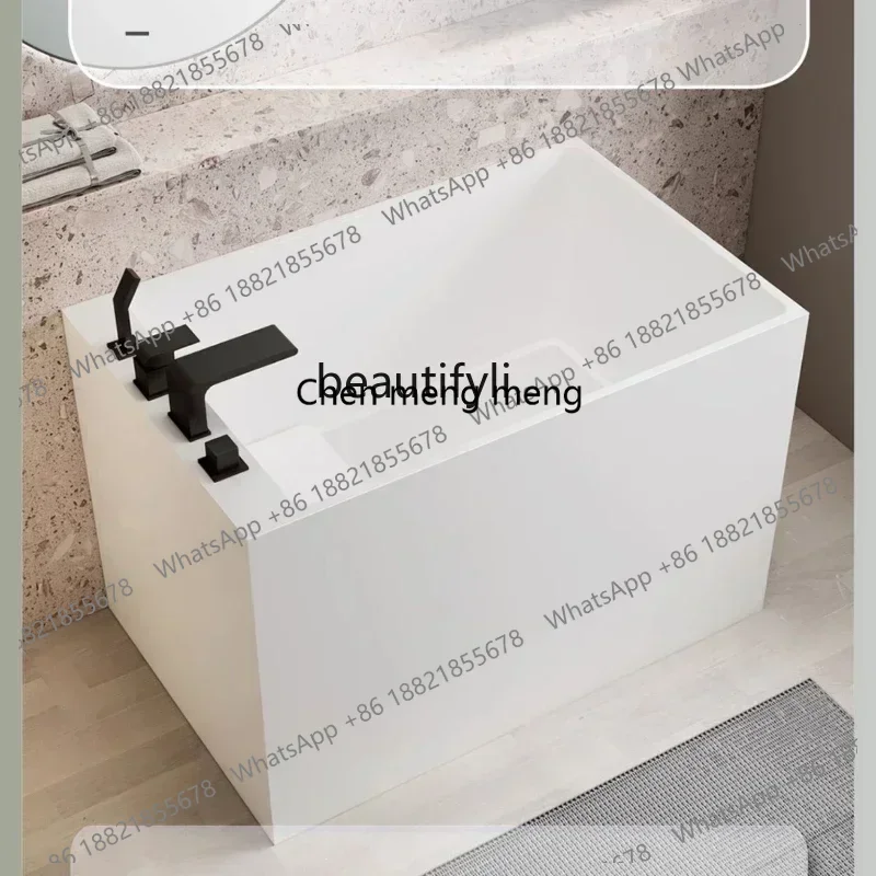 E5556 Sitting bathtub Household acrylic independent deep bubble integrated square adult bathtub