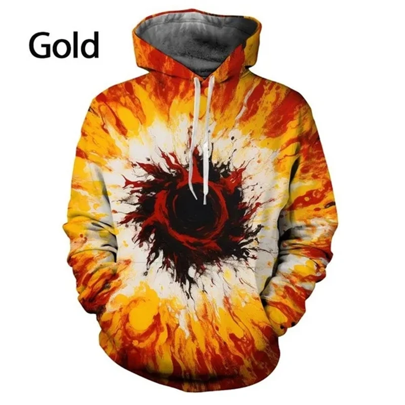 Graffiti 3D Printing Hoodie Colorful Splash Ink Hoodie Fashion Casual Couple Stun Pattern Hoodies Oversized Sweatshirt Hoody