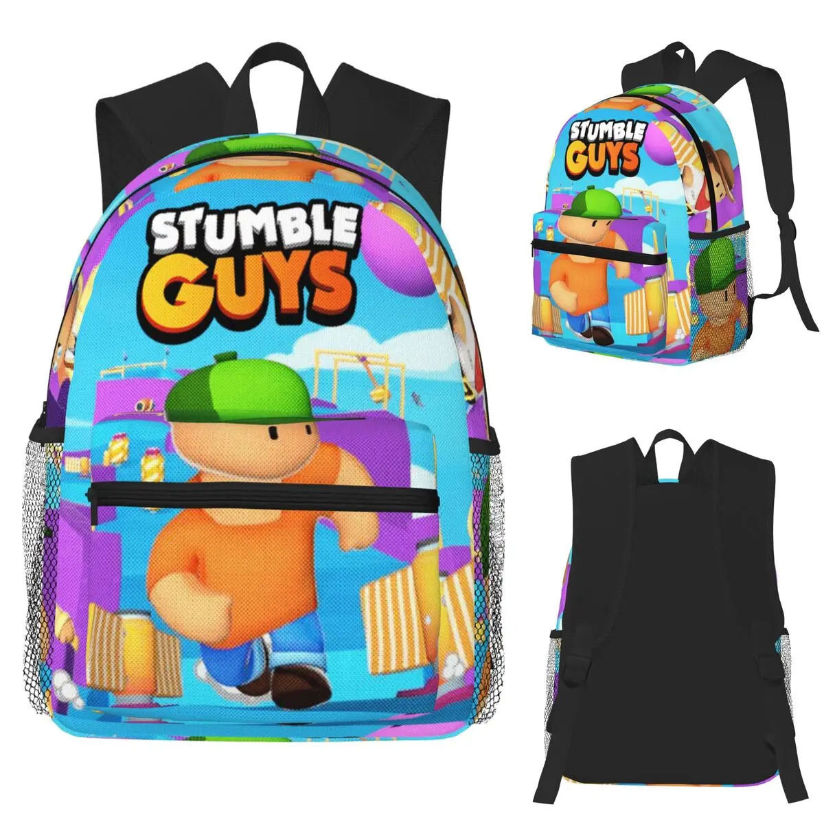 

Classic Stumble Guys Game Student Backpack School Bag Hiking Travel Daypack for Boys Girls Fashion Bookbag Shoulder Bags