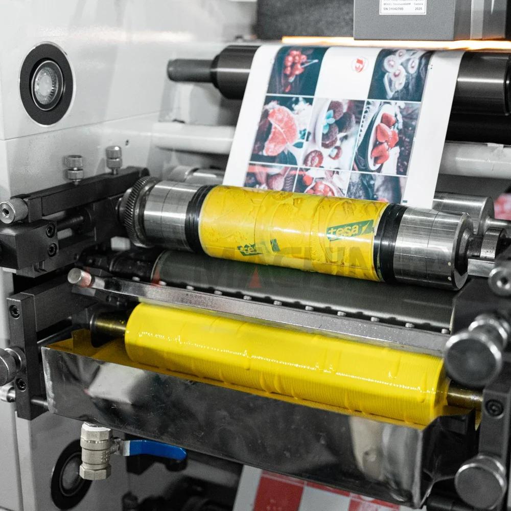 YG Customized Factory Adhesive Label 3 Color Printing Machine Automatic Roll To Roll Flexo Printing Machine With Camera Monitor