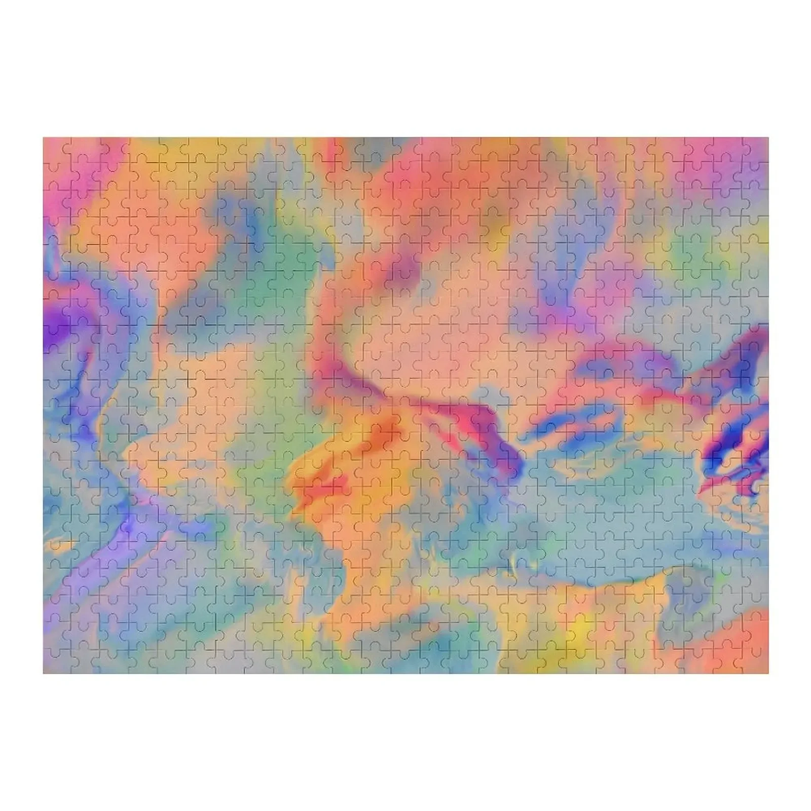 Gorgeous Iridescent Liquid Holographic Gradient Jigsaw Puzzle Custom Name Child Toy Personalized Baby Toy Puzzle