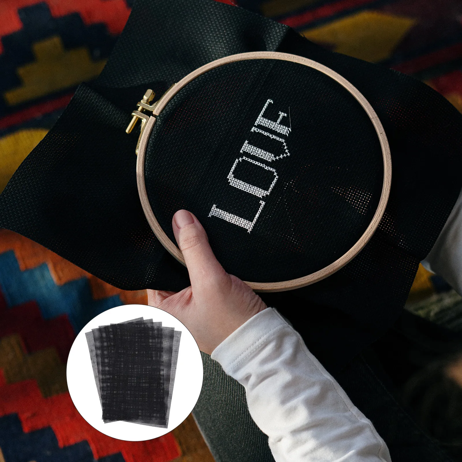 

Набор из 5 прочных прямоугольных пластиковых сетчатых листов для вышивки, вязания крючком, рукоделия, вышивки крестом, вышивки иглой и работы с пряжей