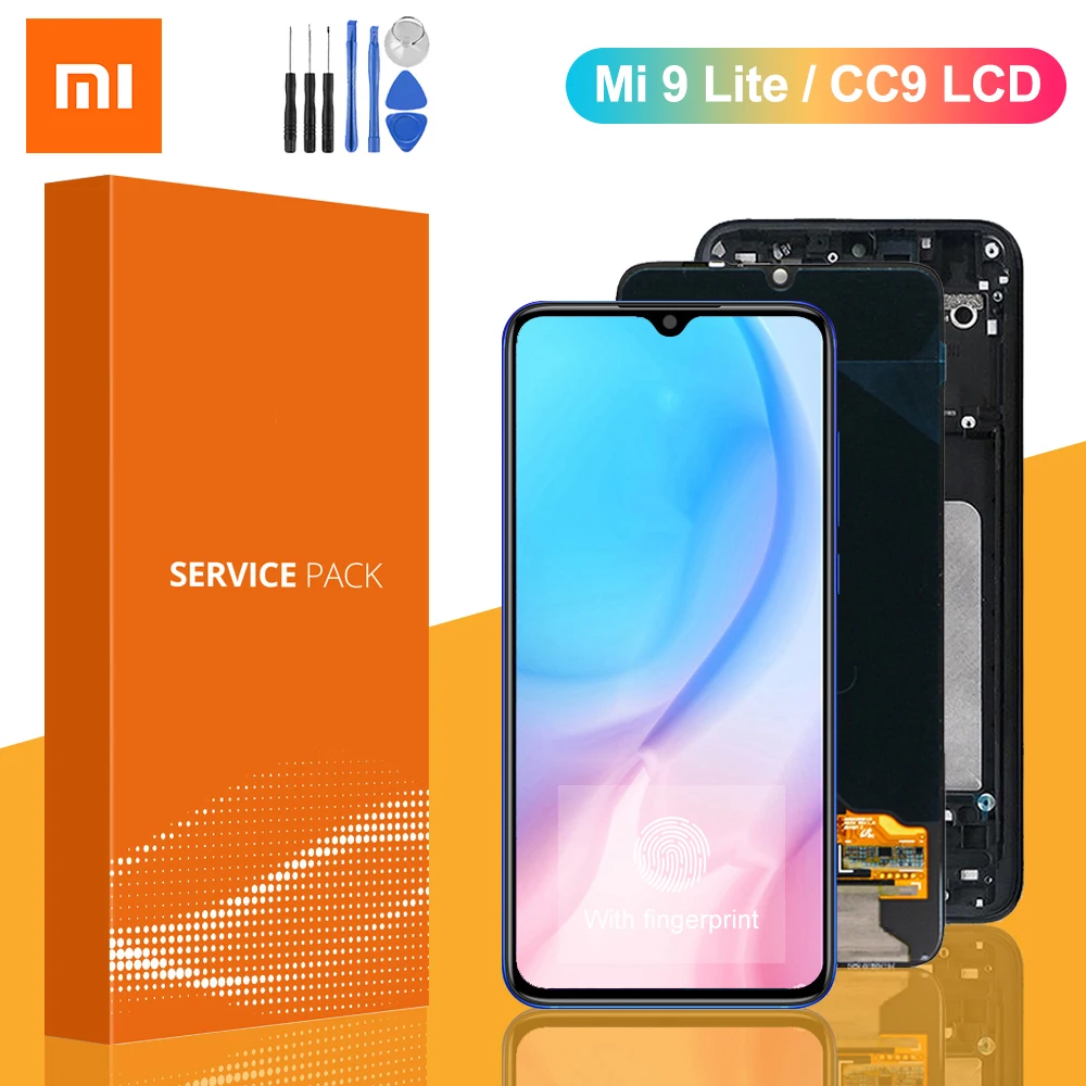 

100% Оригинальный дисплей для Xiaomi Mi 9 Lite ЖК-дисплей сенсорный экран дигитайзер в сборе с рамкой для Xiaomi Mi CC9 Mi9 Lite