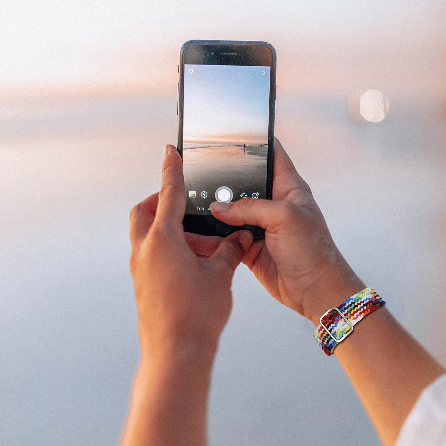 Correa de reloj de bucle solo trenzado de 20mm y 22mm para Huami Amazfit GTS GTR, pulsera de 42mm para Huami Amazfit Bip U Bip S GTS 2